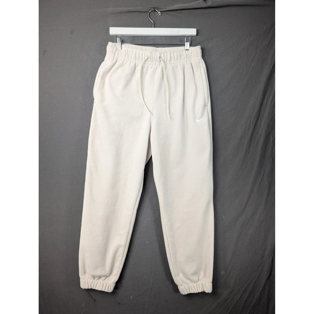 Nike Therma-FIT Fleece Joggers Mens Medium Cream Sweatpants FB5578-104